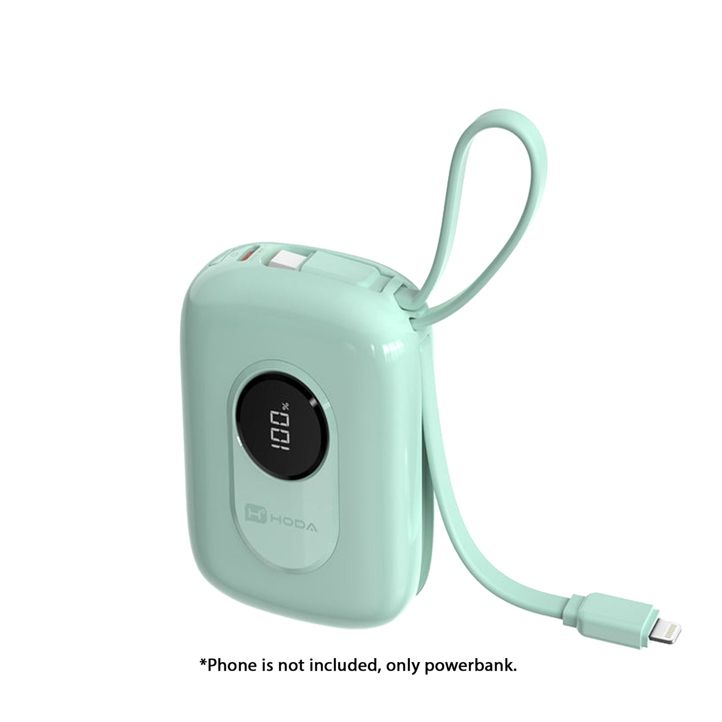 Hoda 10000mAh Build-In Dual Cable Power Bank with CCC Certified Fast Charging