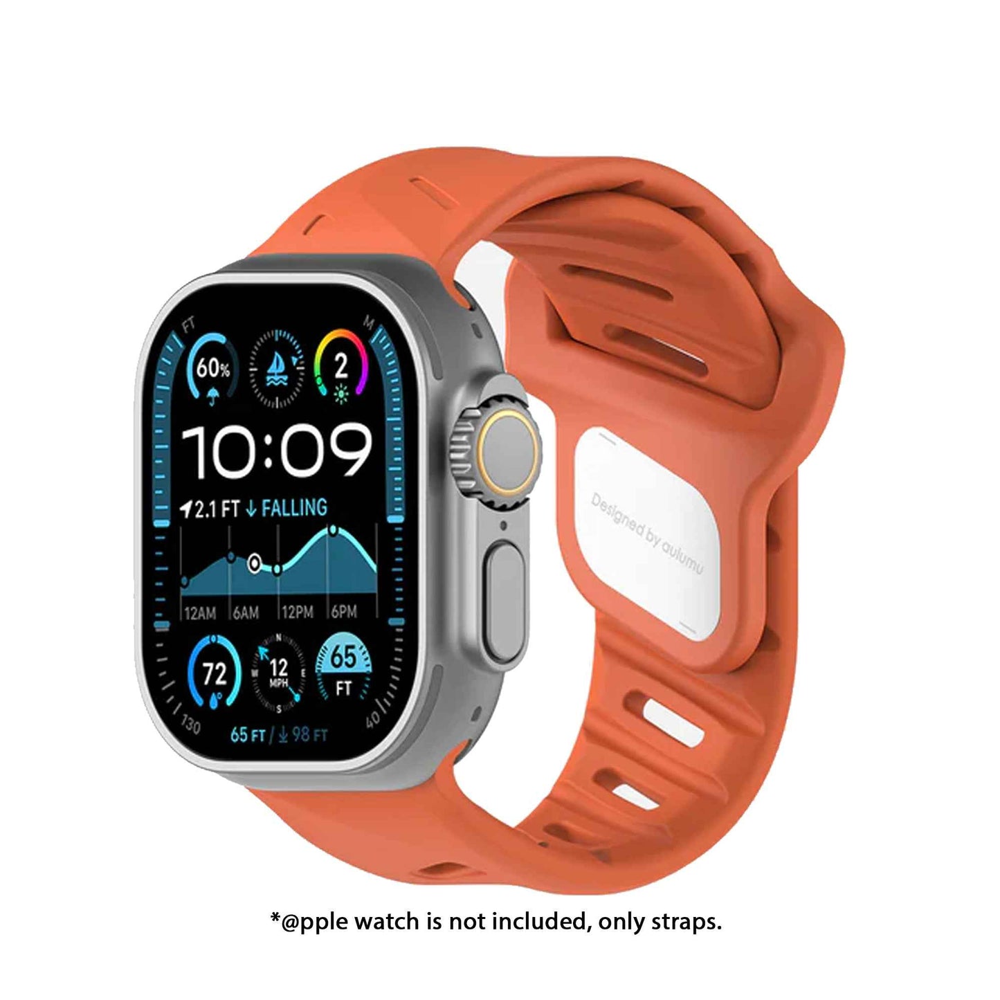 AULUMU A02 Offbeat Sport Ban for Apple Watch 49mm / 46mm / 45mm / 44mm - FKM Rubber Ban