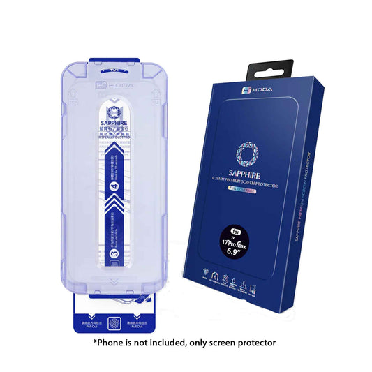 Hoda Sapphire Screen Protector for iPhone 17 Series with Dust-Free Helper