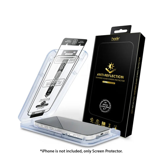 Hoda Anti-Reflection Tempered Glass Screen Protector for iPhone 15 Series ( Dust Free Helper Included )