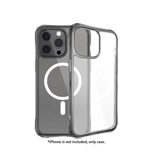 MAGEASY Alos M Anti-Yellowing Contoured Bumper Case for iPhone 15 Series - Magsafe Compatible - Transparent