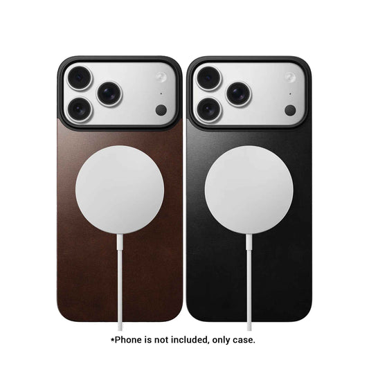 Nomad Magnetic Leather Back Horween Leather for iPhone 17 Pro Max / 17 Pro - Magsafe Compatible