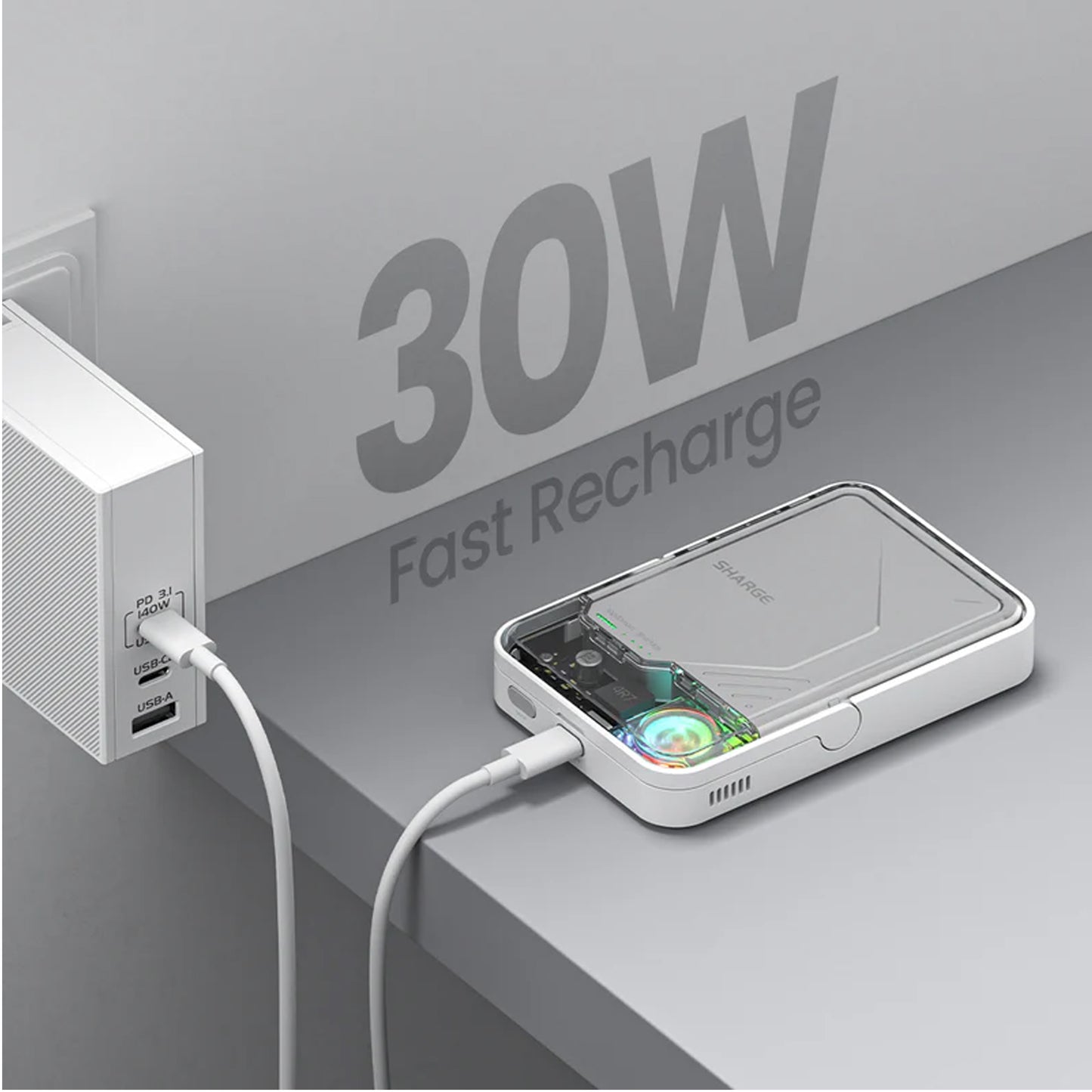 SHARGE ICEMAG 2 Active Cooling with Stand - 10,000mAh Powerbank Magsafe and Qi2 Compatible - Forexengineer -Malaysia- 6973154658691