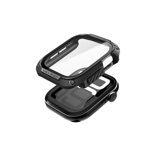 SPIGEN Tough Armor for Apple Watch Series 10 ( 46mm ) - Case with Build-in Screen Protector - Black - Forexengineer -Malaysia