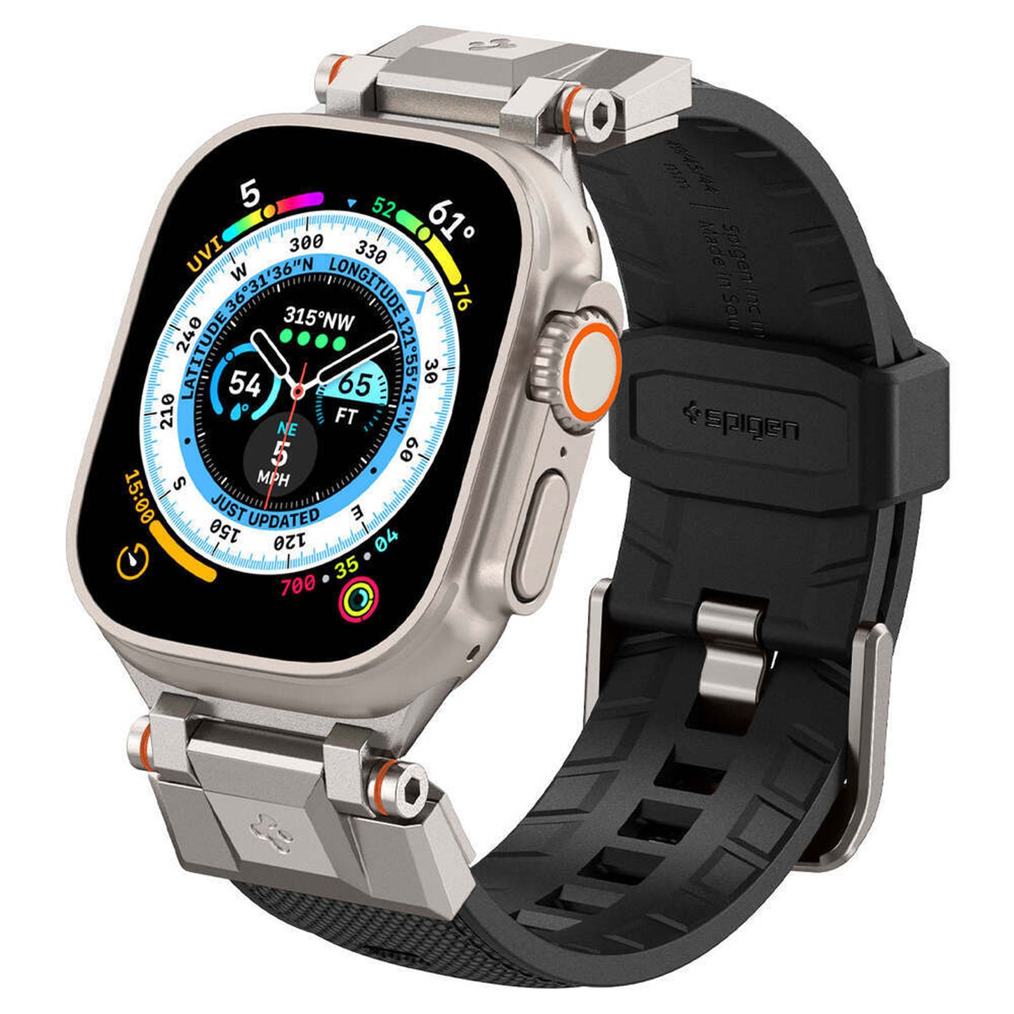 Spigen DuraPro Armor Band for Apple Watch 49mm / 46mm / 45mm / 44mm / 42mm - Black - Forexengineer -Malaysia- 8809896744133