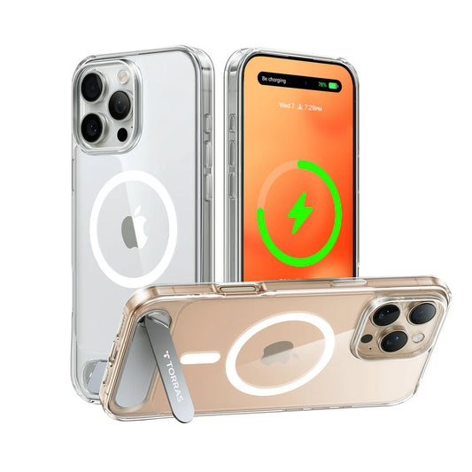 TORRAS Pstand MagSafe Case for iPhone 16 Series - with Kickstand and 4x Military Grade Impact Resistant - Forexengineer -Malaysia