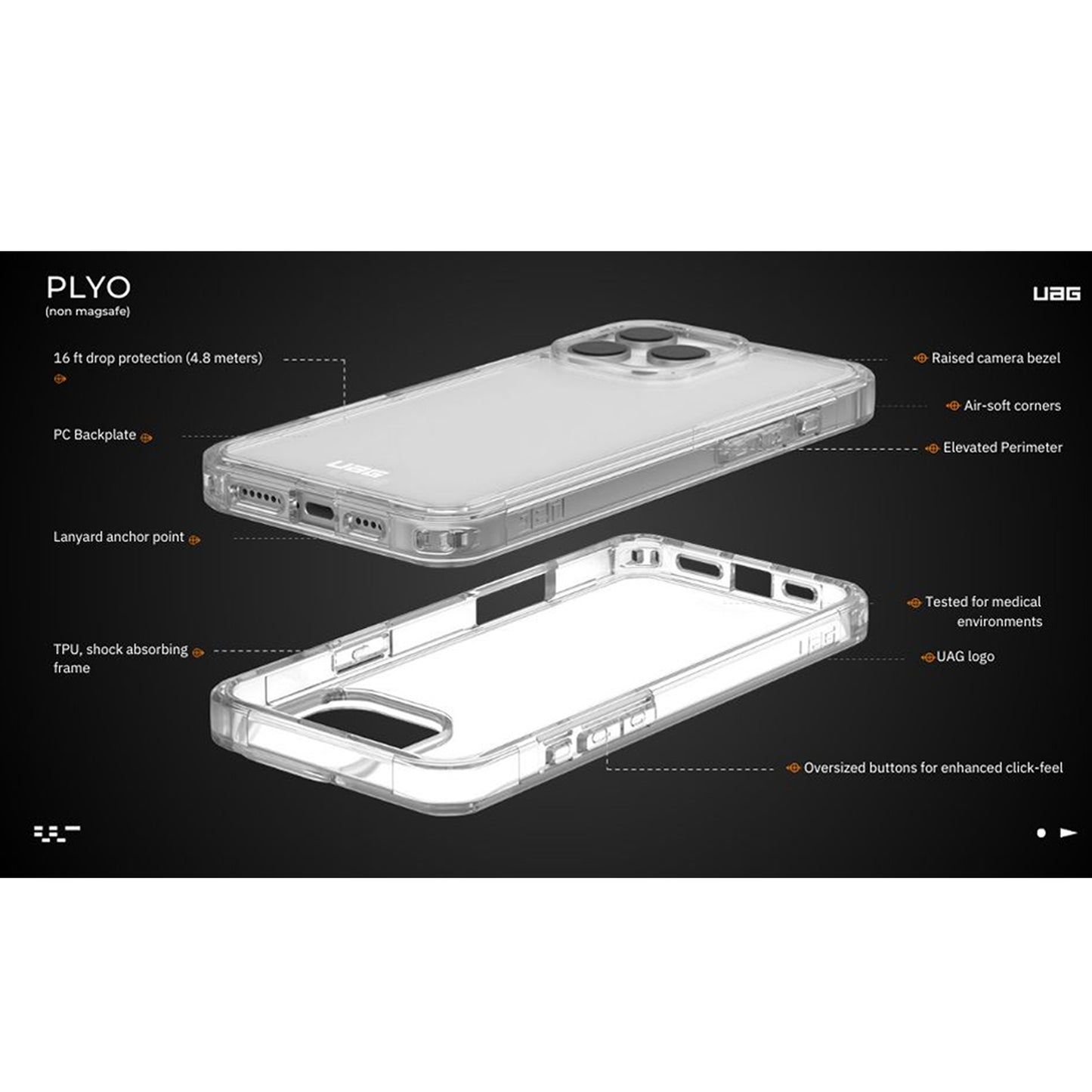UAG Plyo for iPhone 16 Series - 16 Foot Drop Protection Military Drop Standards - Forexengineer -Malaysia- 840283915314-840283915291-840283915321-840283915307-840283915284-840283915338