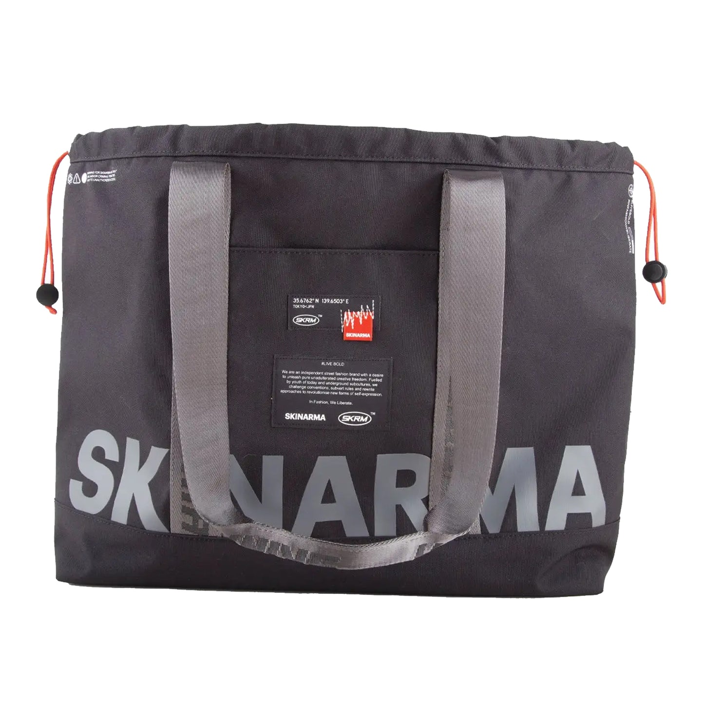 SKINARMA FARDEL Utility Tote Bag - 2D Printing with Water-resistant Zip and Fabric