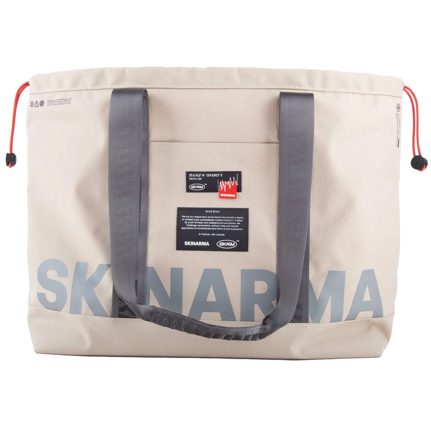 SKINARMA FARDEL Utility Tote Bag - 2D Printing with Water-resistant Zip and Fabric