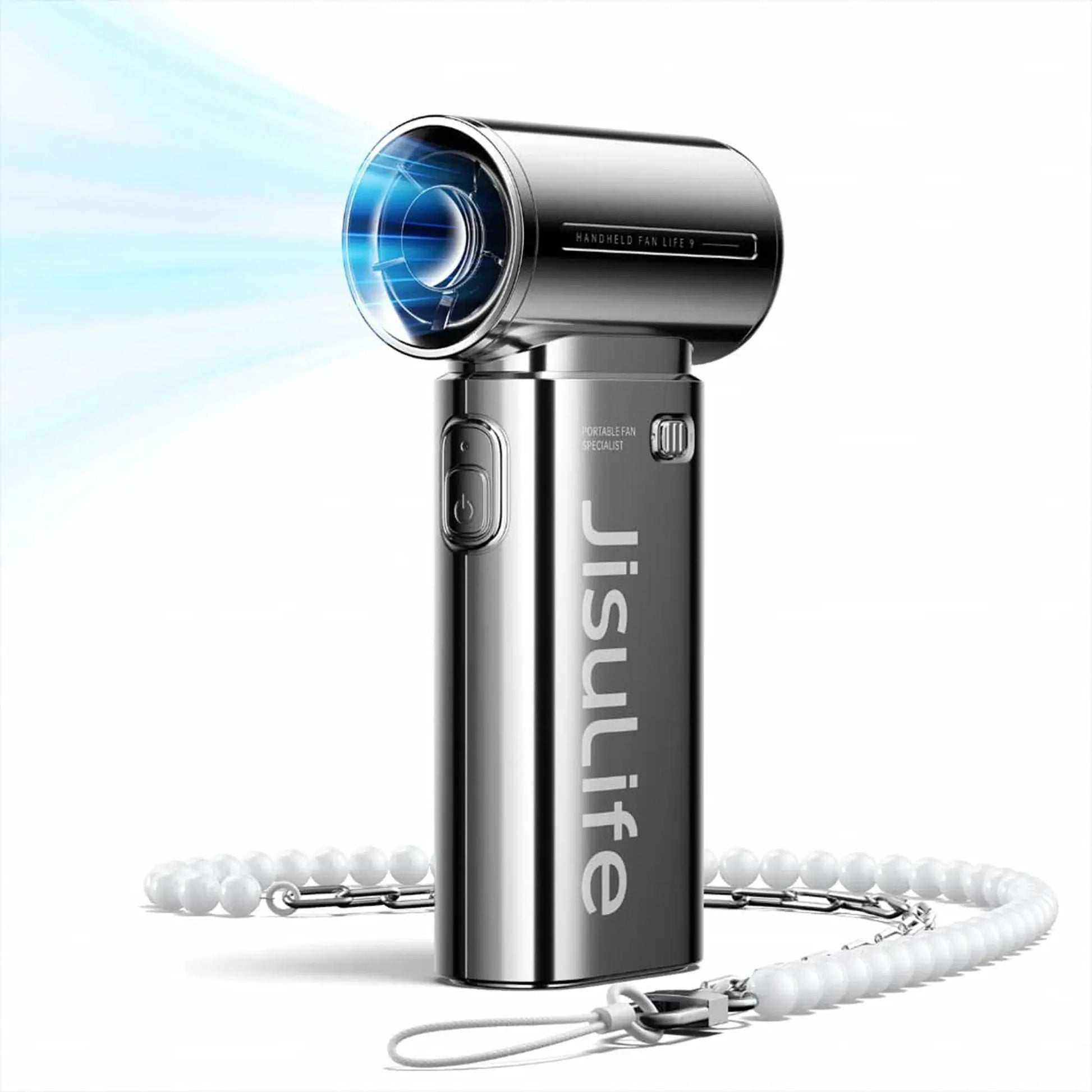 JisuLife CHROME Life9 Handheld Hand Fan Limited Edition 5000 mAh 5 Speeds Control 40000 RPM - Hand Fan
