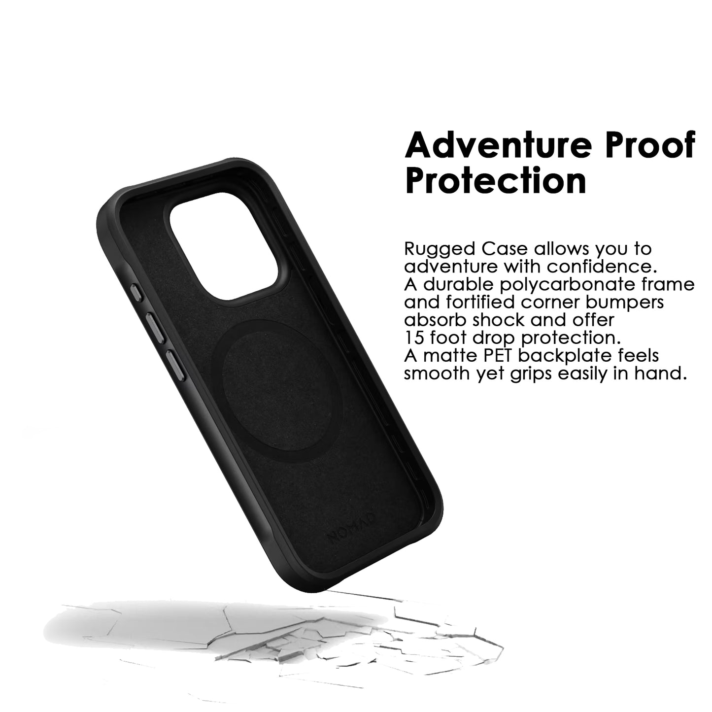 Nomad Rugged Case MagSafe for iPhone 15 Series - MagSafe Compatible