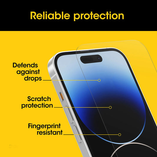 OtterBox Glass for iPhone 15 Series - Tempered Glass Screen Protector - Clear - Forexengineer -Malaysia- 840304743339-840304743230-840304743285-840304743384