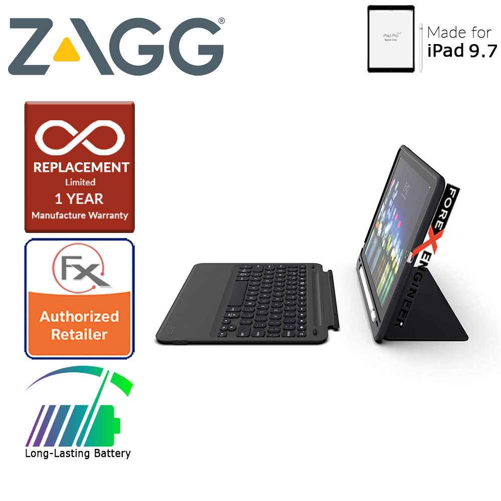 Zagg Keyboard Slim Book Go for iPad 9.7 inch - Ultra Slim Keyboard and Detachable Case - Forexengineer-malaysia