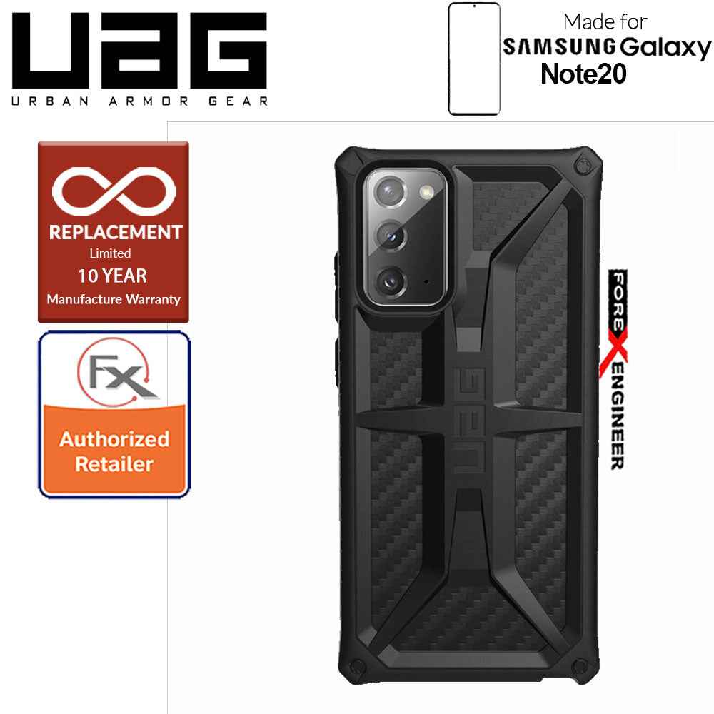 UAG Monarch for Samsung Galaxy Note 20 5G 2020 - Rugged Military Drop Tested - Carbon Fiber ( Barcode : 812451036411 )