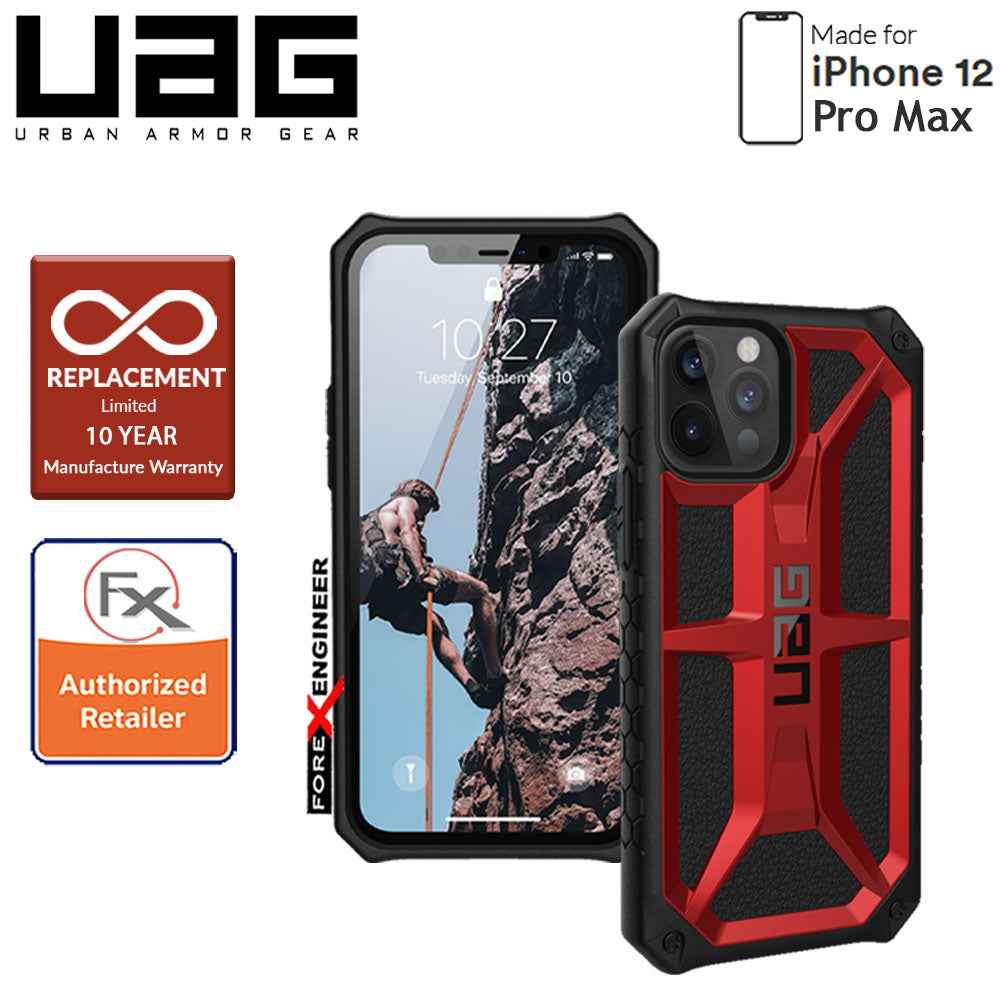 UAG Monarch for iPhone 12 Pro Max 5G 6.7 " - Rugged Military Drop Tested - ( Crimson ) ( Barcode : 812451036169 )