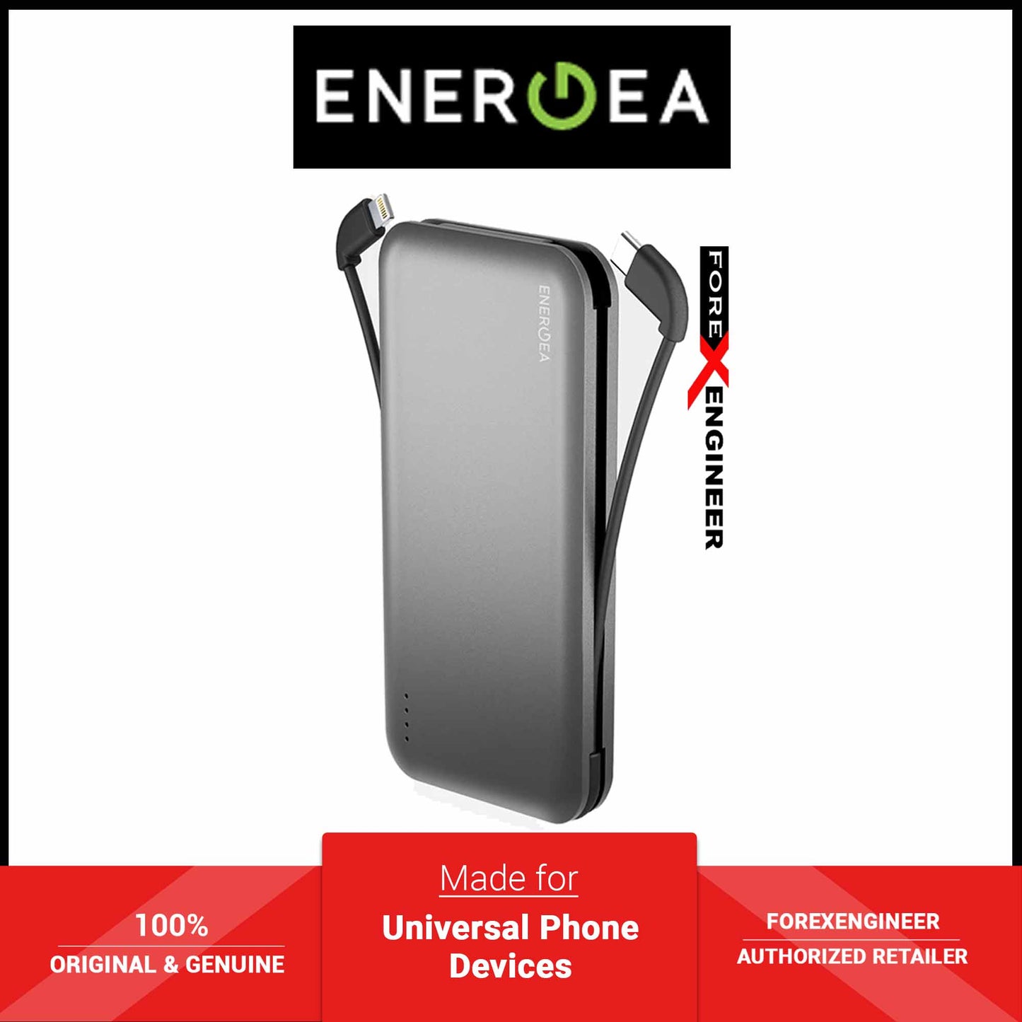 Energea Intralite Trio CL 1201 Power Bank (10000mAh) - Gunmetal (Barcode: 6957879422683 ) - Forexengineer-malaysia