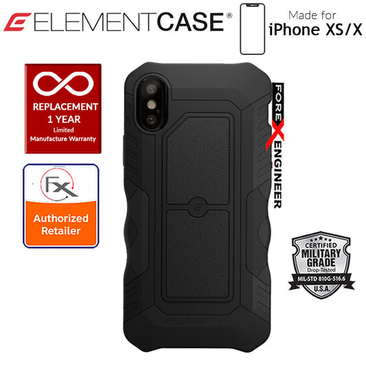 Element Case Recon for iPhone X - Xs - Military Grade Drop Proof Protection Case - Black