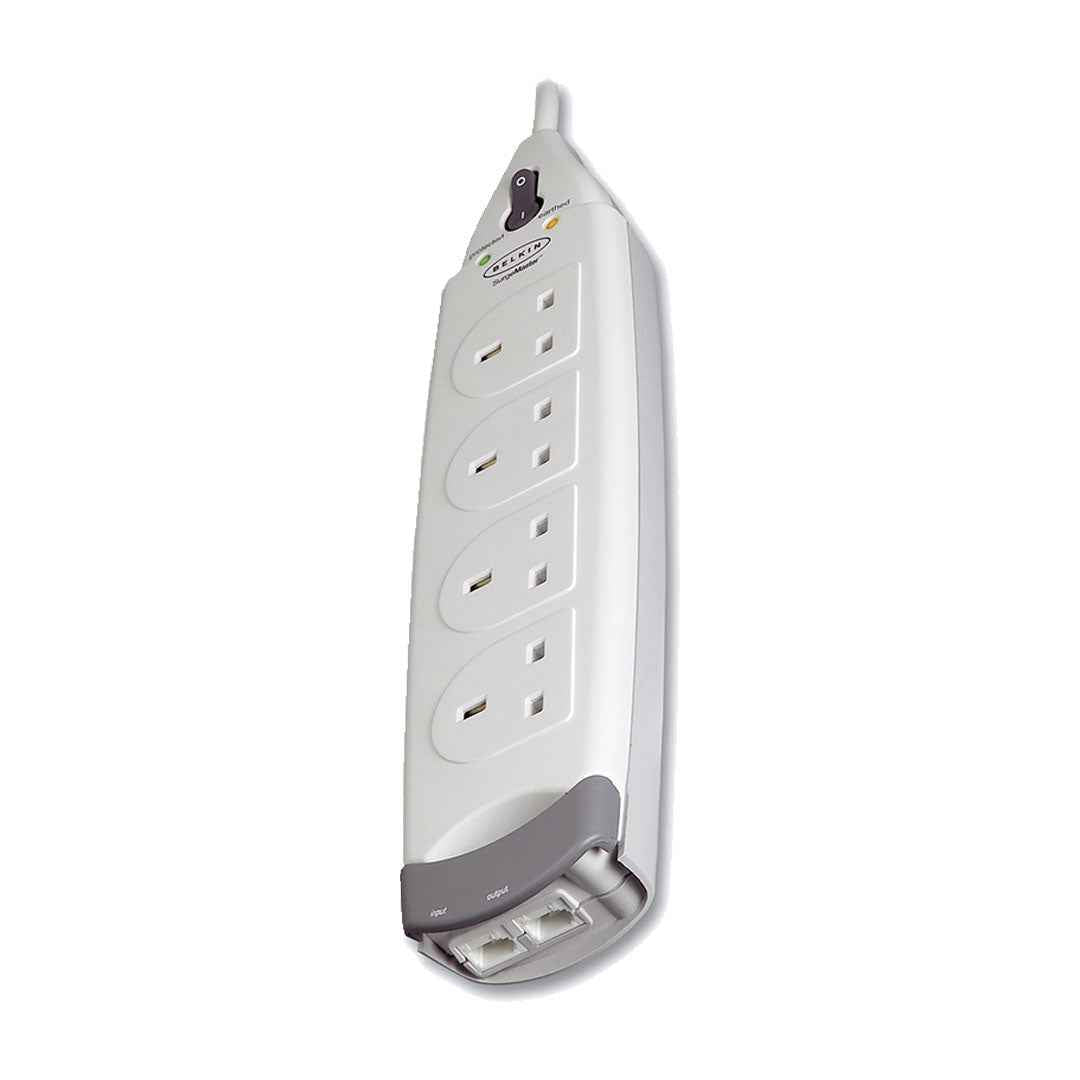 Belkin Home Series 4-Socket Surge Protector ( 2m ) with Tel Protection (Barcode: 722868519530 )