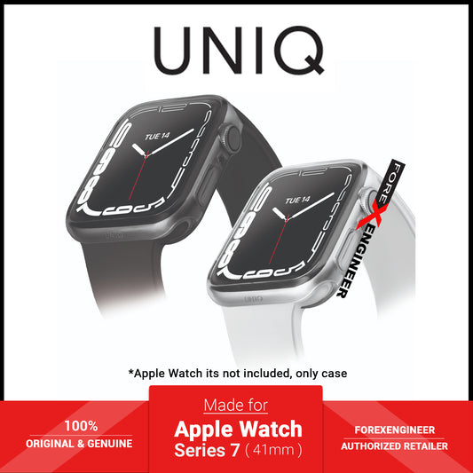 UNIQ Glase Dual Pack Case for Apple Watch Series 7 2021 ( 41mm ) - 2pcs Case -  Clear & Smoke (Barcode: 8886463679340 )