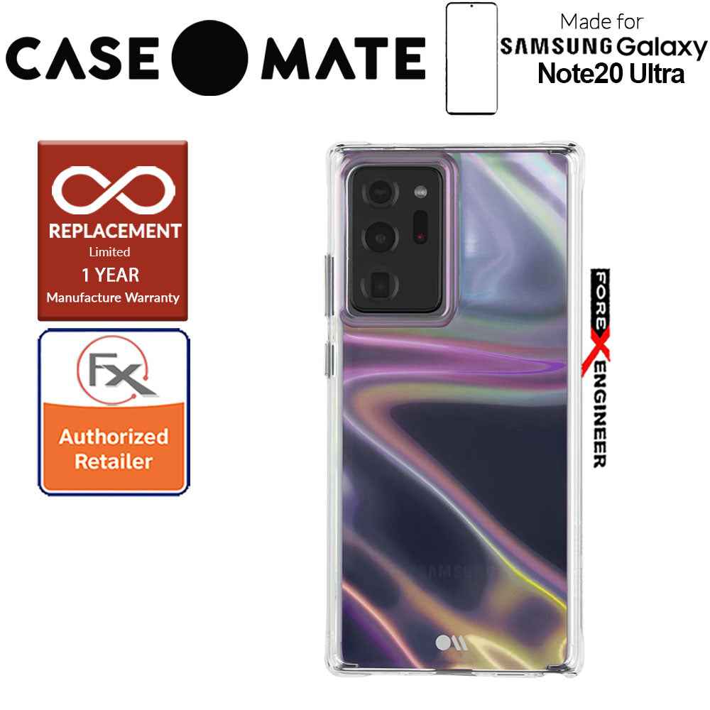 Case Mate Soap Bubble for Samsung Galaxy Note 20 Ultra 5G 2020 - with Micropel antimicrobial protection - Iridescent Color ( Barcode : 846127195263 )