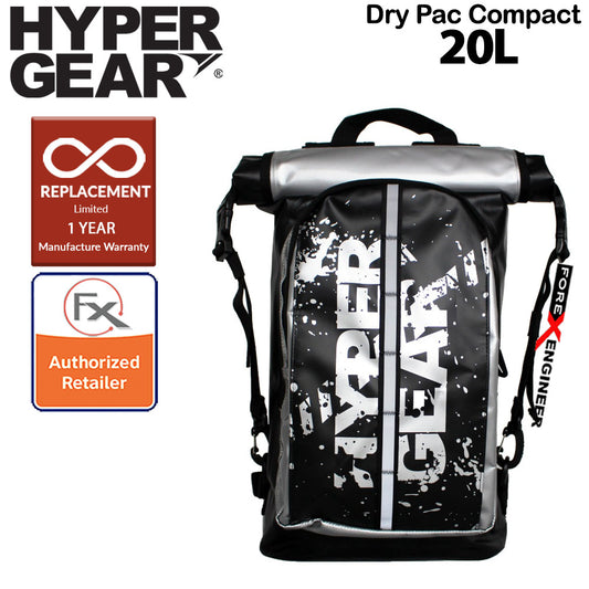 HyperGear Dry Pac Compact 20L SE Special Edition - Waterproof and Lightweight Backpack - Silver Color ( Barcode : 302063 )