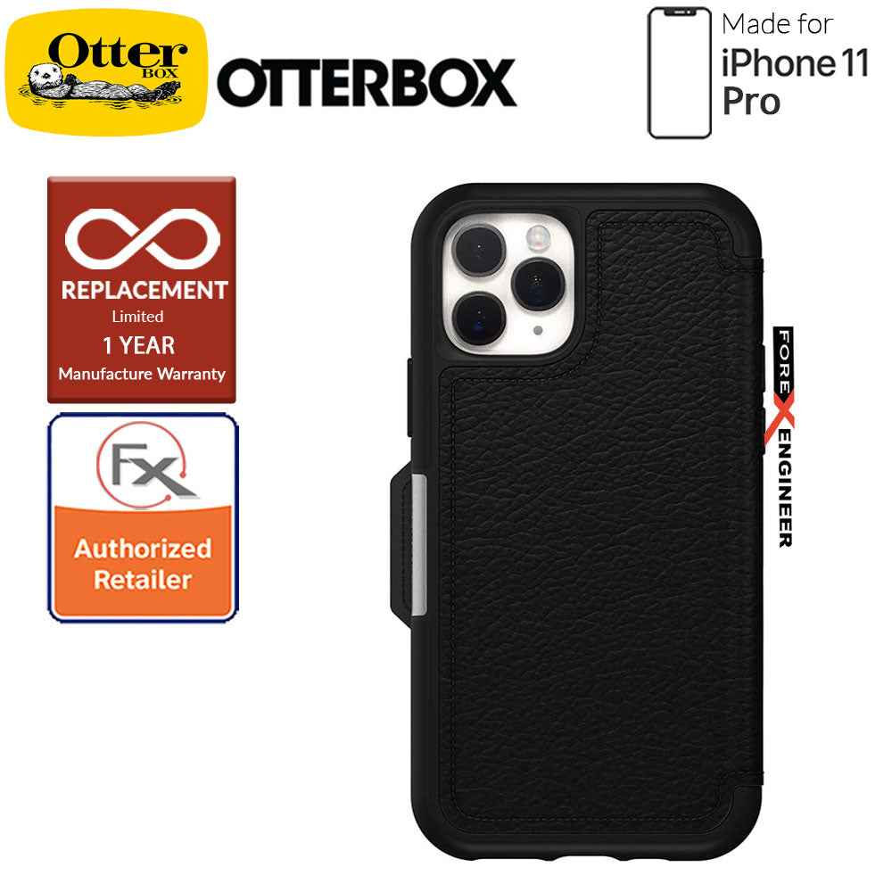 Otterbox Strada for iPhone 11 Pro - Leather Folio Case - Shadow Black Color