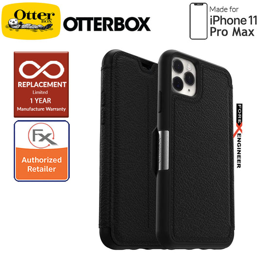 Otterbox Strada for iPhone 11 Pro Max - Leather Folio Case - Shadow Black Color