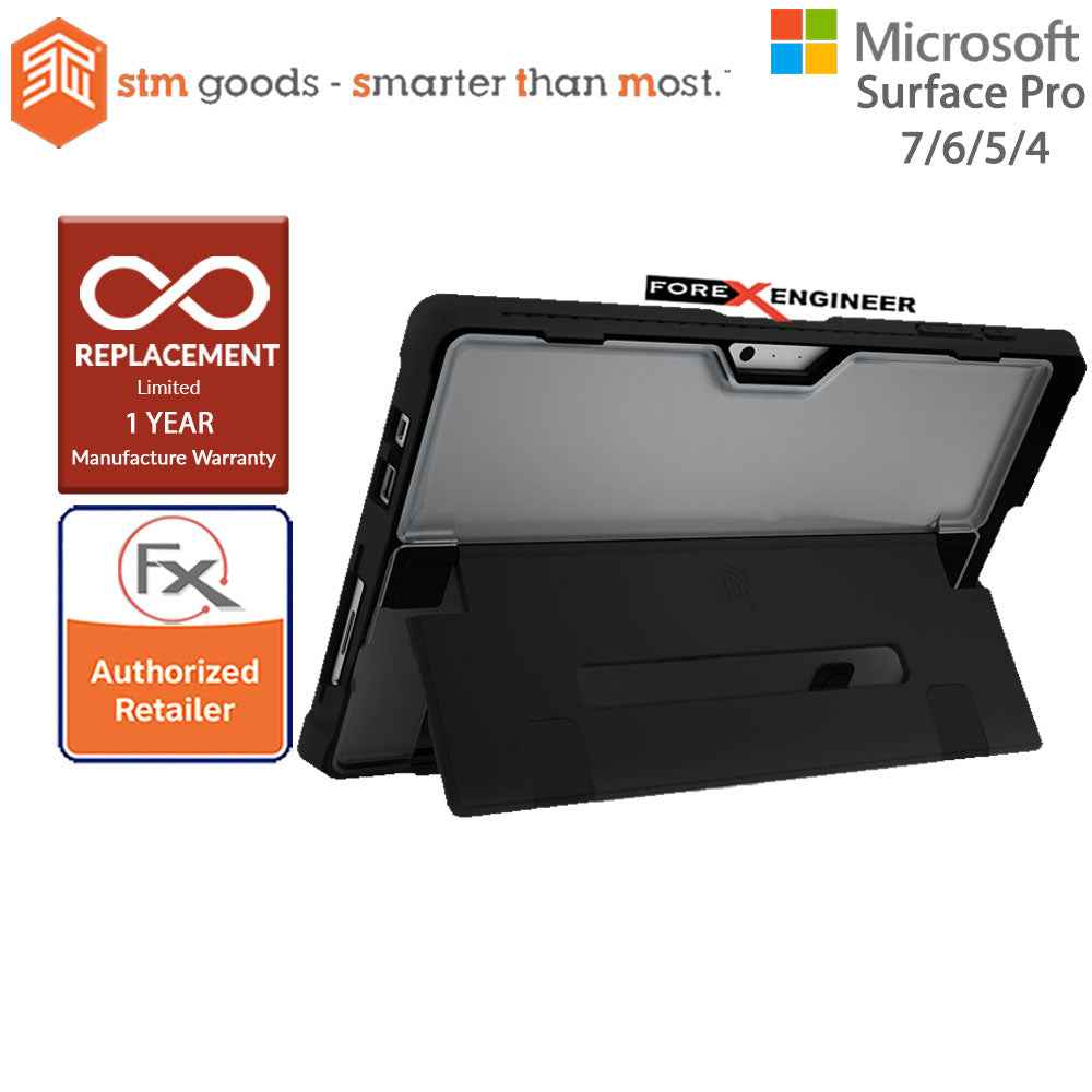 STM DUX Shell for Microsoft Surface Pro 7 - 6 - 5 - 4 - Black Color