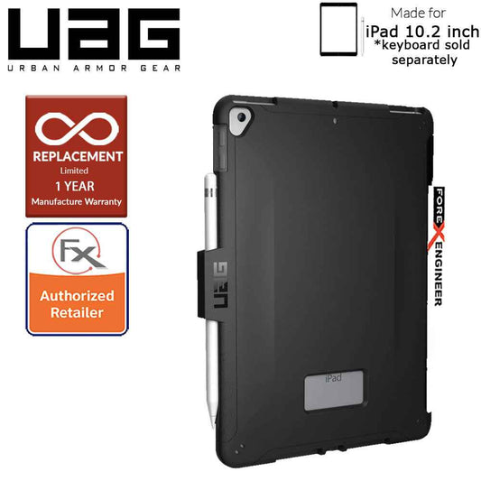 UAG Scout Series for 10.2 inch ( 7th - 8th - 9th Gen ) ( 2019 - 2021 ) - Compatible with Smart Keyboard Folio - Black Color ( Barcode: 812451035254 )