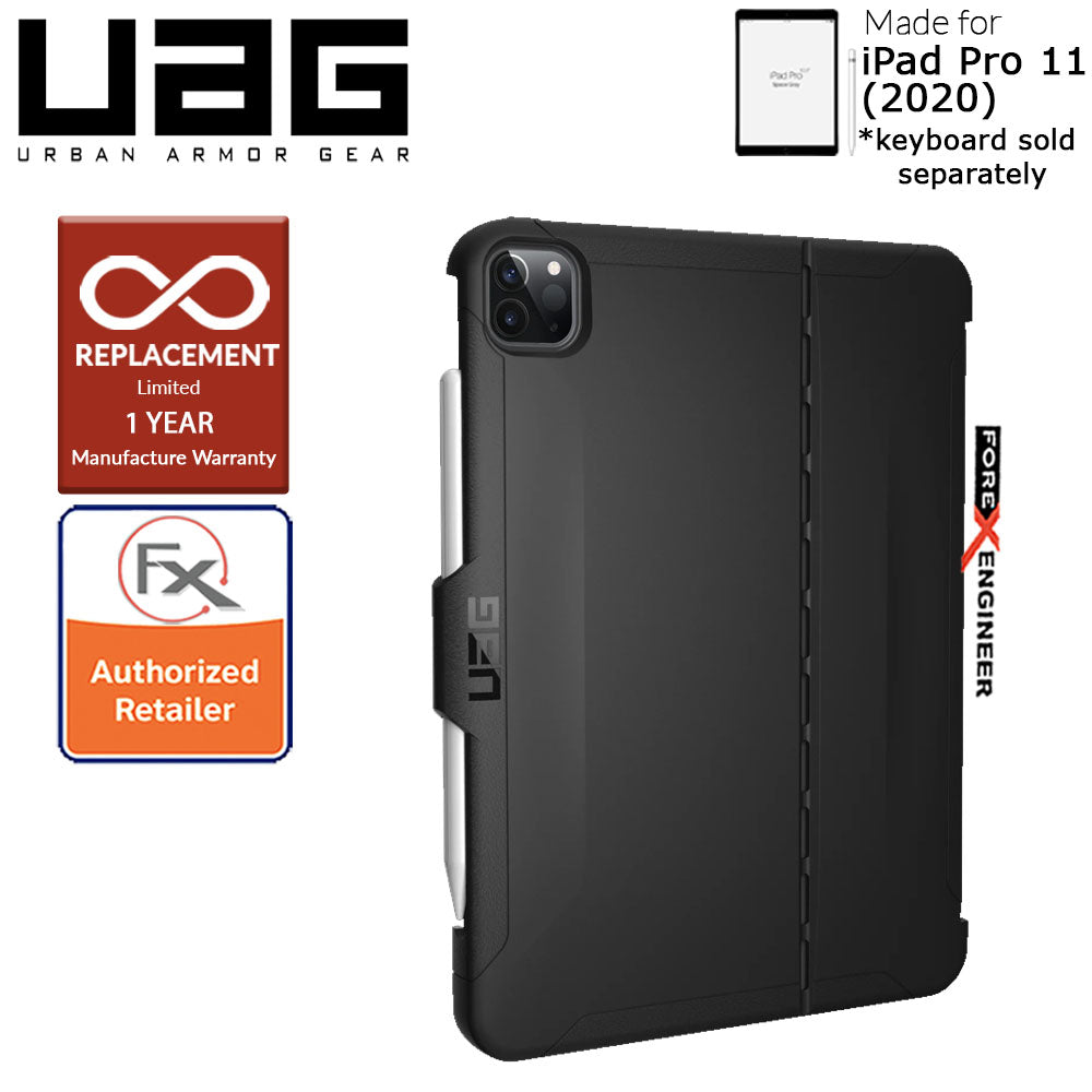 UAG Scout Series for iPad Pro 11 inch 2nd Gen 2020 - Compatible with Smart Keyboard Folio - Black Color ( Barcode: 812451034875 )