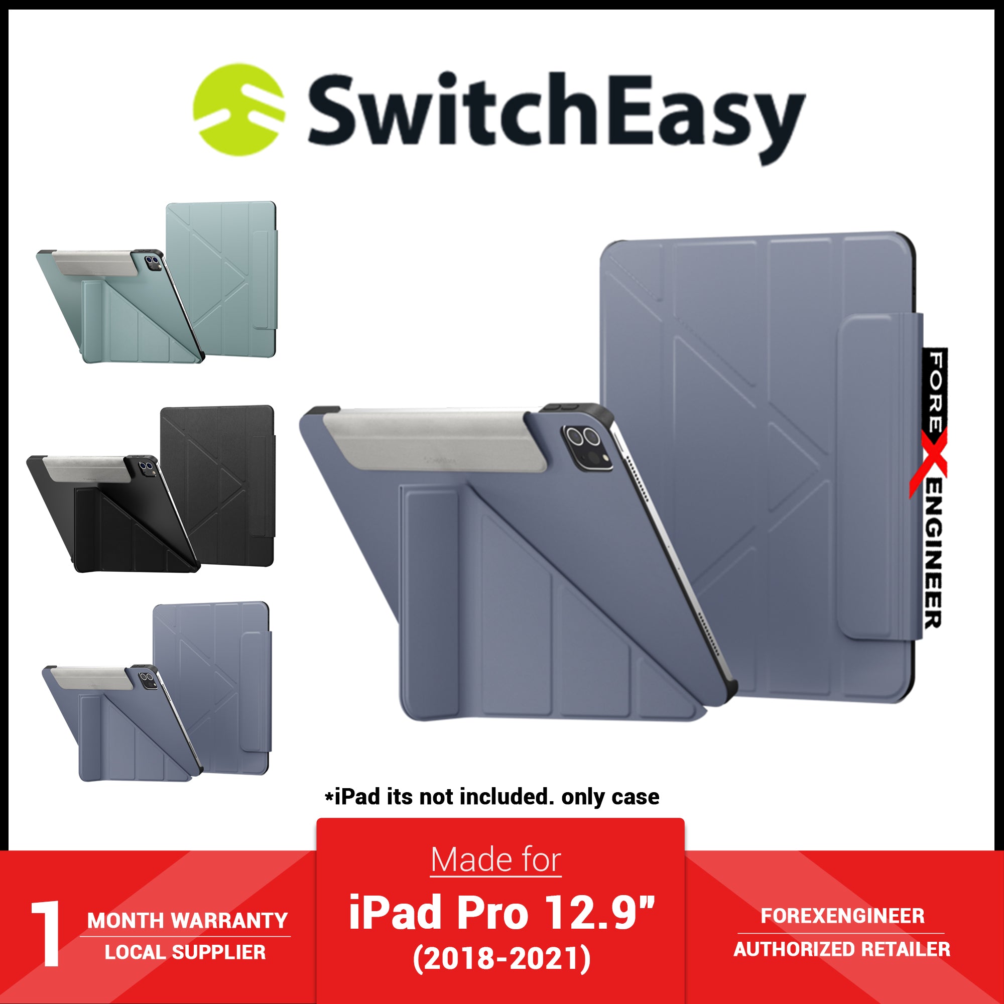 SwitchEasy Origami iPad Pro 12.9 2021 5th Gen. Wallet Case - Blue