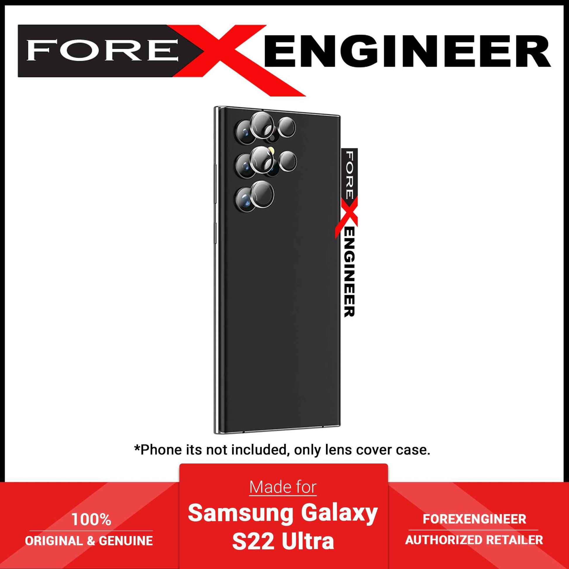 AMAZINGthing 3D Aluminium Lens Cover Case for Samsung Galaxy S22 Ultra - Impact Resistant - Silver (Barcode: 4892878071871 )