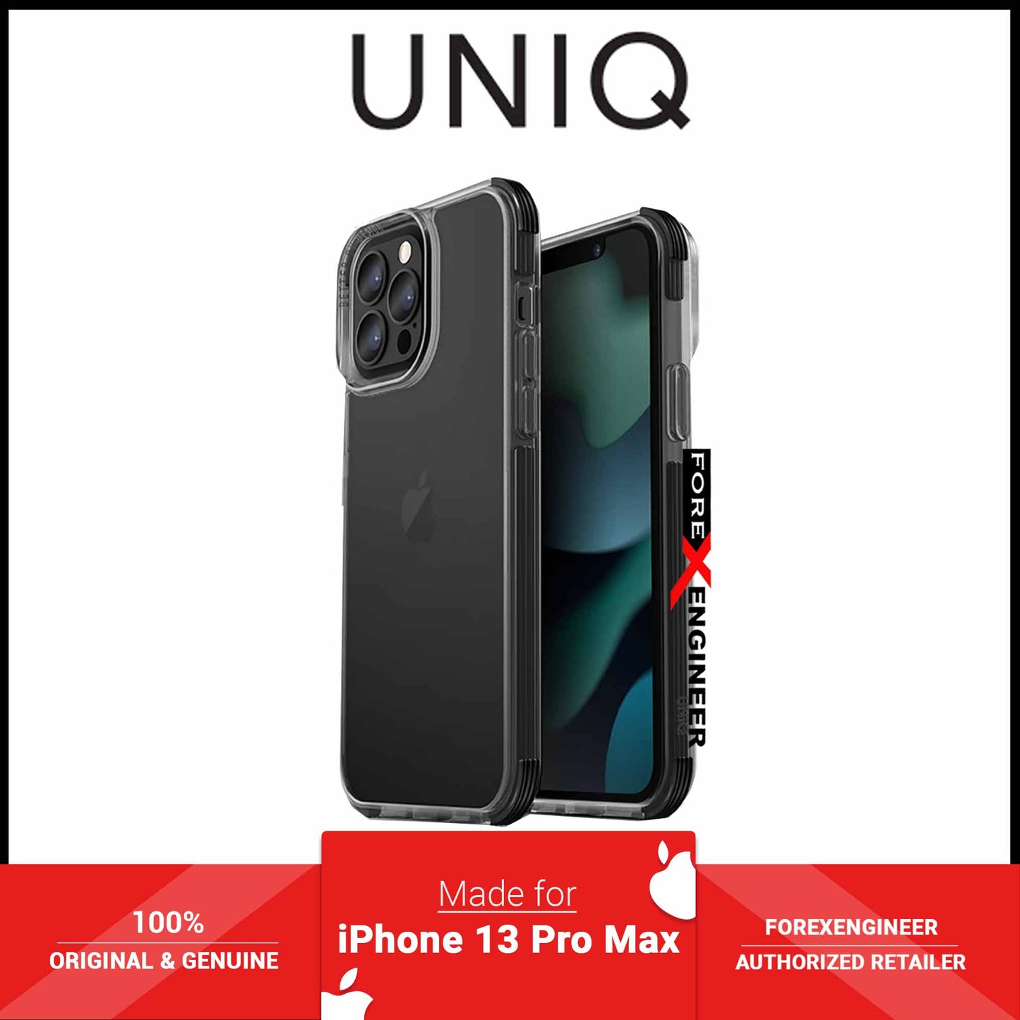 UNIQ Combat Case for iPhone 13 Pro Max 6.7" 5G - Black (Barcode: 8886463678008 ) - Forexengineer -Malaysia- 8886463678008
