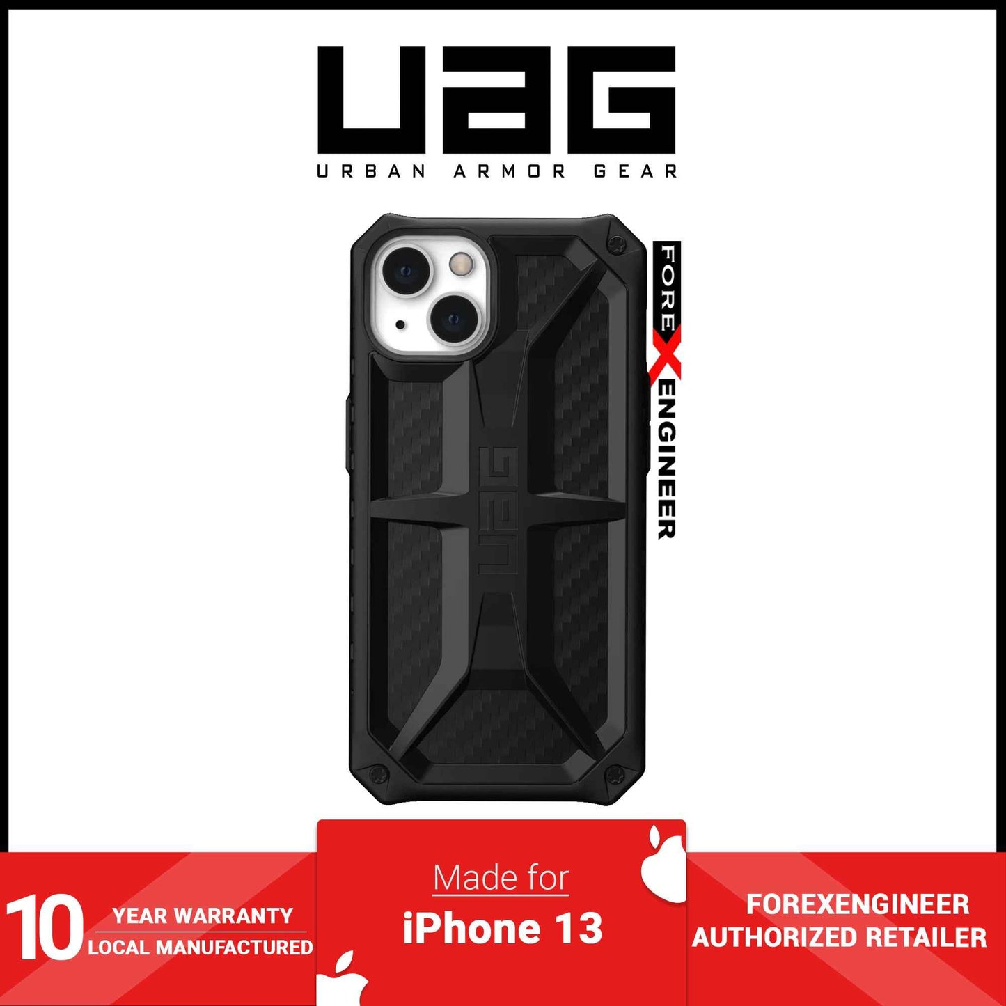 UAG Monarch for iPhone 13 5G 6.1" - Carbon Fibre (Barcode: 810070364243)