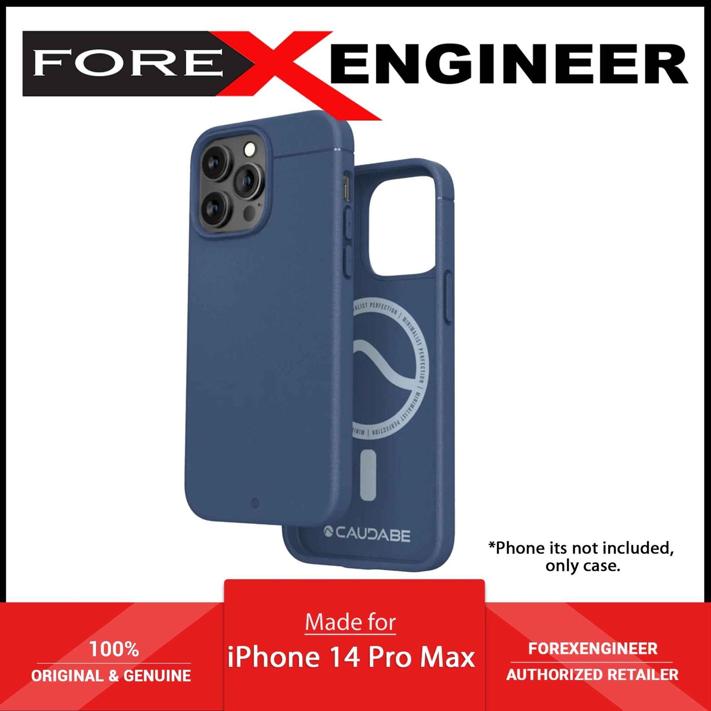 Caudabe Sheath for iPhone 14 Pro Max (MAGSAFE version) - Steel Blue