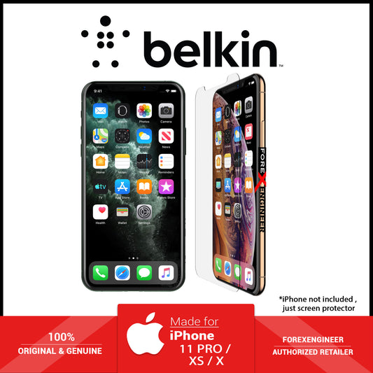 Belkin EZ Tray InvisiGlass Ultra Glass for iPhone 11 Pro/XS/X - 0.29mm - Clear
