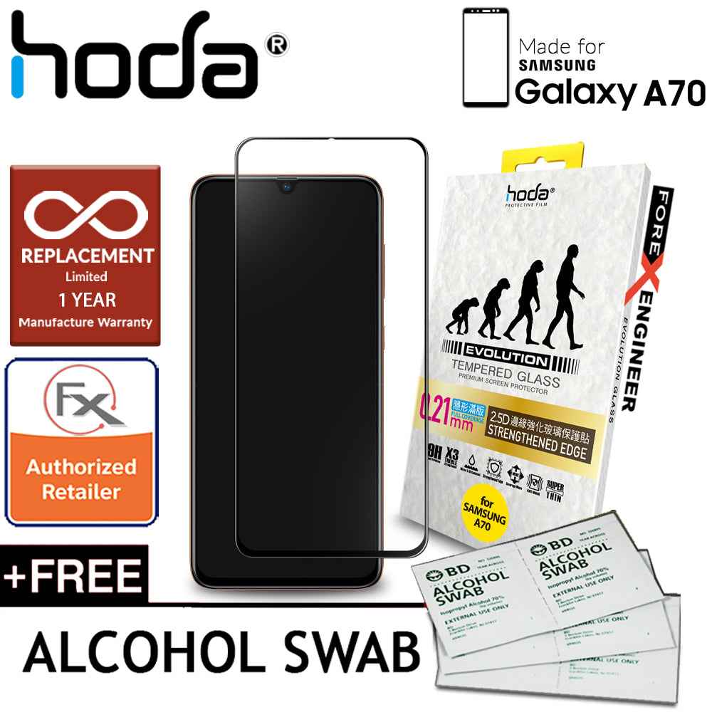 Hoda 0.21mm 2.5D Tempered Glass for Samsung Galaxy A70 (2019) - Evolution Strengthened Edge Clear Screen Protector - Forexengineer-malaysia