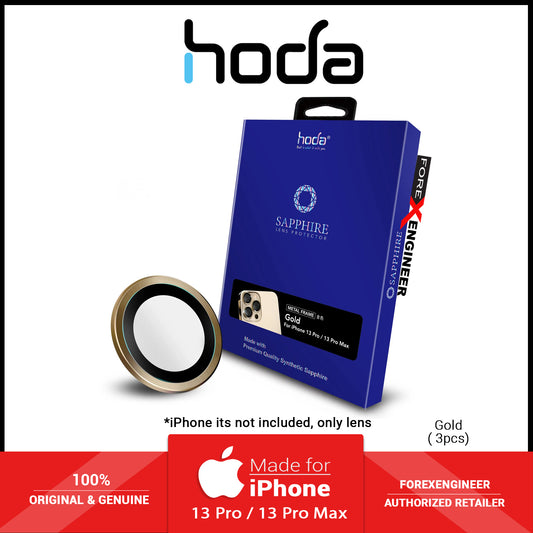 Hoda Sapphire Lens Protector for iPhone 13 Pro - 13 Pro Max - Gold (3pcs) (Barcode: 4711103542842 )