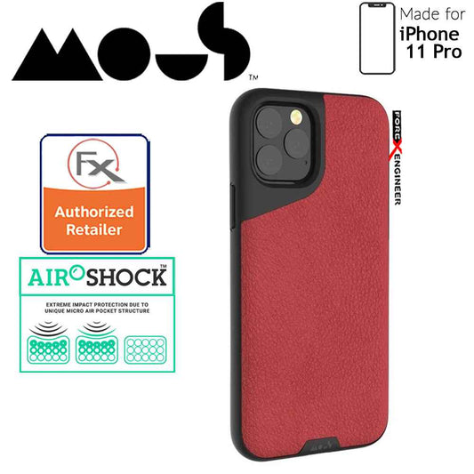Mous Contour Colour for iPhone 11 Pro (Red Leather) - Forexengineer-malaysia