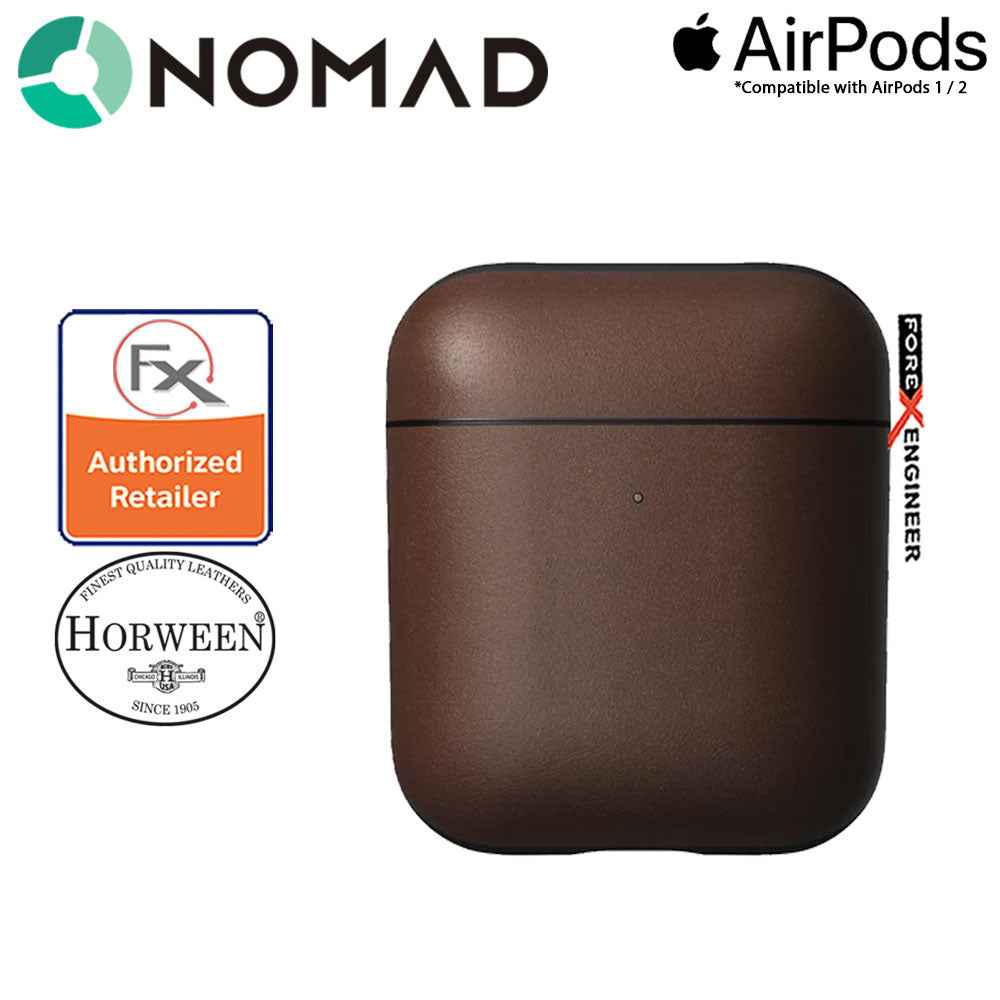 Nomad Rugged Case for AirPods and AirPods with Wireless Charging Case ( Airpods 1 & 2 Compatible ) - Rustic Brown color