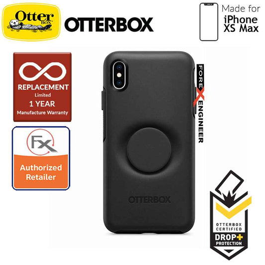 OTTER + POP Symmetry for iPhone Xs Max - Slim Protective Case with PopSockets - Black - Forexengineer-malaysia