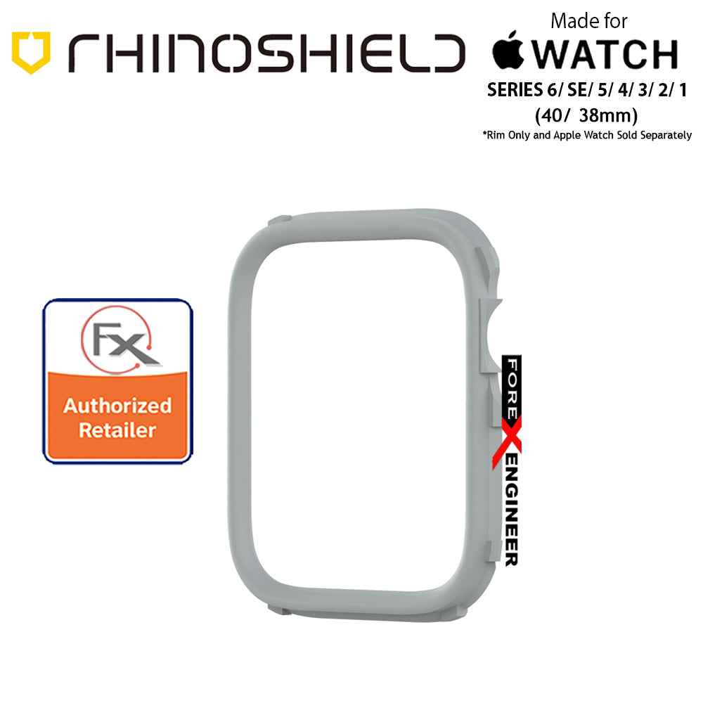 Rhinoshield RIM for Apple Watch 40mm - 38mm Series 6 - SE - 5 - 4 - 3 - 2 - 1 - Use with Rhinoshield CrashGuard NX - Platinum Gray (Barcode: 4710562401721)