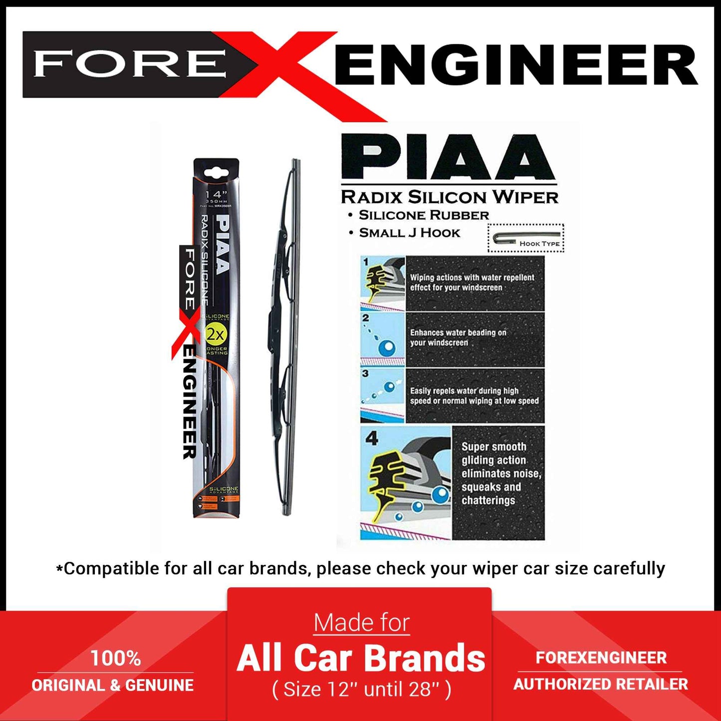 PIAA RADIX Car Wiper ( 21" ) - Black (Barcode: 4960311007722 )