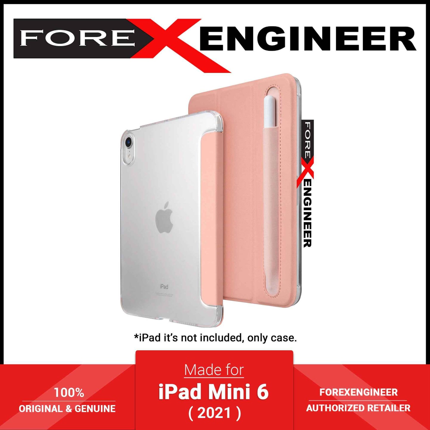 Laut Huex Folio Case for iPad Mini 7th Gen ( 2024 ) / iPad Mini 6th Gen ( 2021 ) - Rose (Barcode: 4895206927895 )