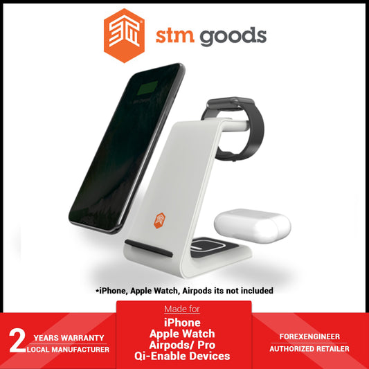 STM ChargeTree 3 in 1 wireless charging station - for iPhone , Apple Watch , and Airpods ( White ) ( Barcode : 810046110003 )