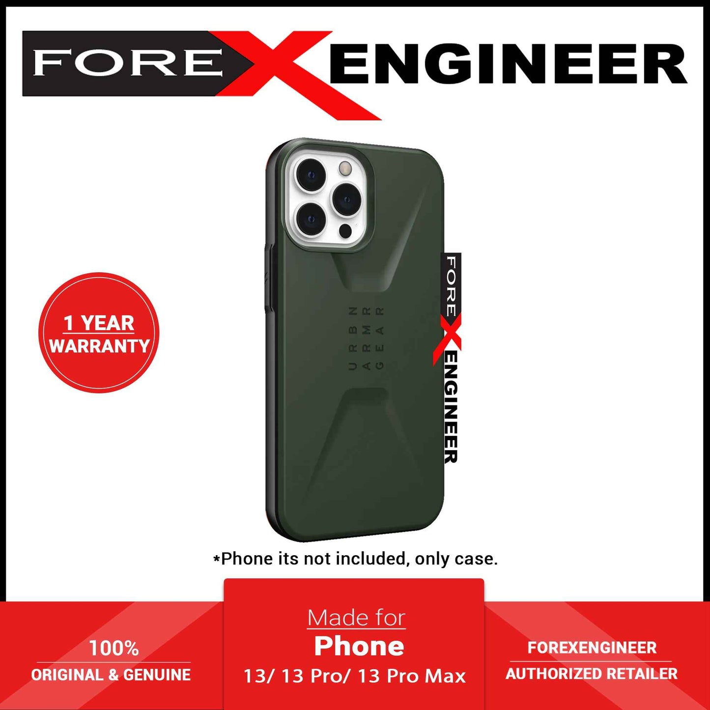 UAG Civilian for Phone 13 Pro Max - Olive Drab