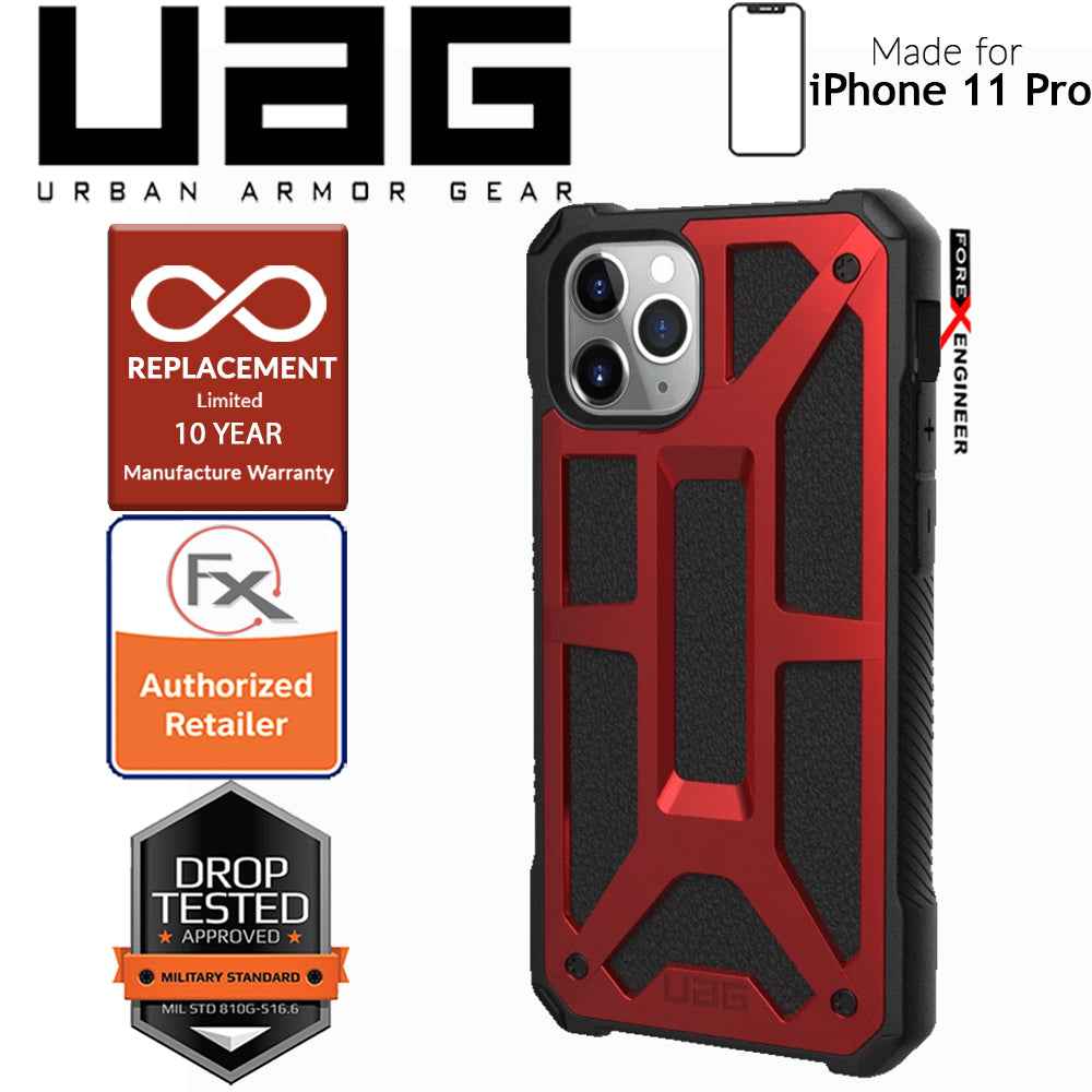 UAG Monarch for iPhone 11 Pro - Rugged Military Drop Tested - Crimson - Forexengineer-malaysia