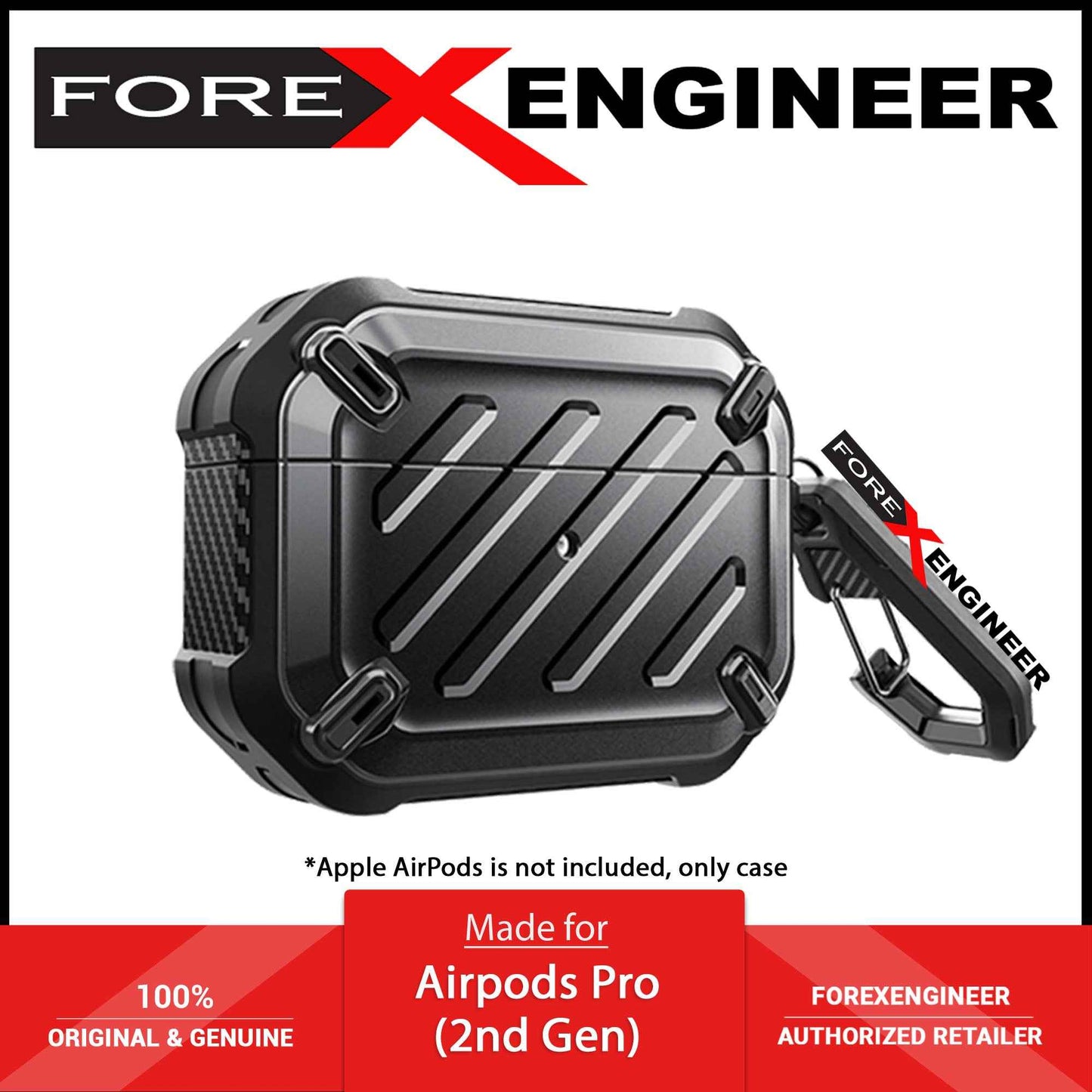 Supcase Unicorn Beetle Pro for AirPods Pro - AirPods Pro 2 ( 2019 - 2022 ) - Black