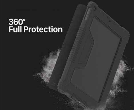 AmazingThing Military Drop Proof Case for iPad 10.2inch 7th - 8th - 9th Gen ( 2019 - 2021 ) - Antimicrobial Case - Black (Barcode: 4892220389371 )