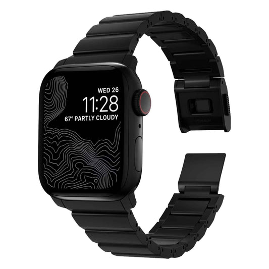 Nomad Titanium Band for Apple Watch all Series use 49mm / 46mm / 45mm / 44mm / 42mm ) - Black